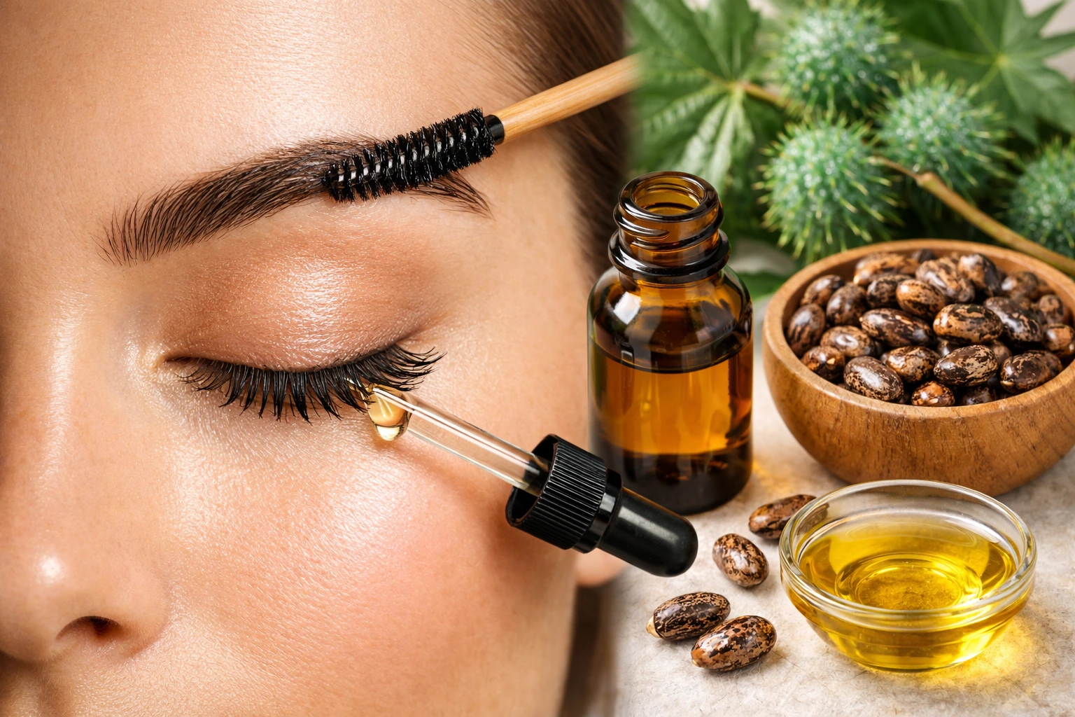 Enhance Lashes and Brows Naturally With a Simple Daily Castor Oil Care Routine