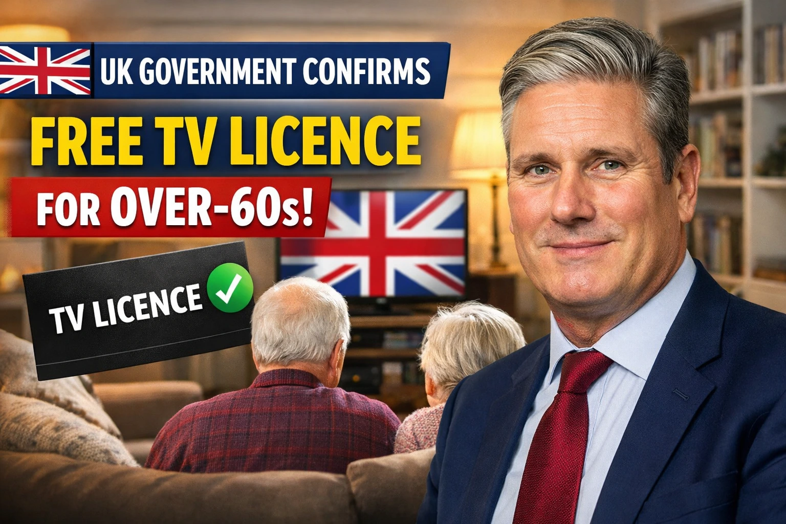 UK Govt Confirms Free TV Licence for Over-60s – How to Apply Under